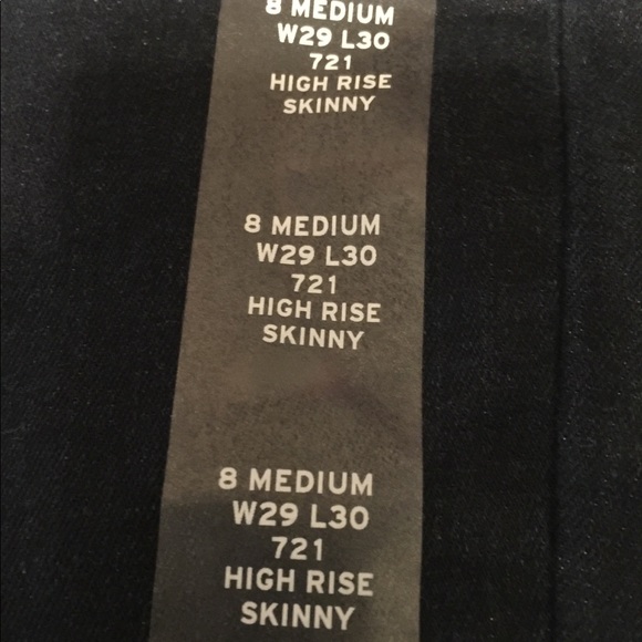 NWT Levi’s 721 HighRise Skinny Jeans Unisex - Picture 4 of 6